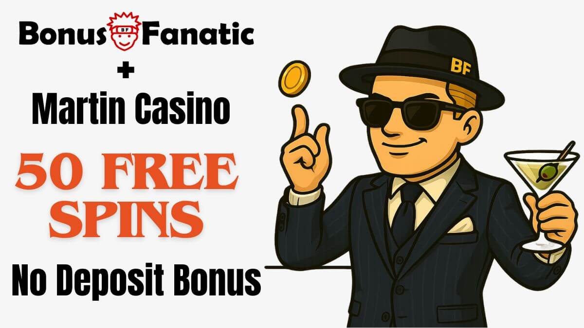 Illustration eines No-Deposit-Bonus Angebots auf Martin Casino