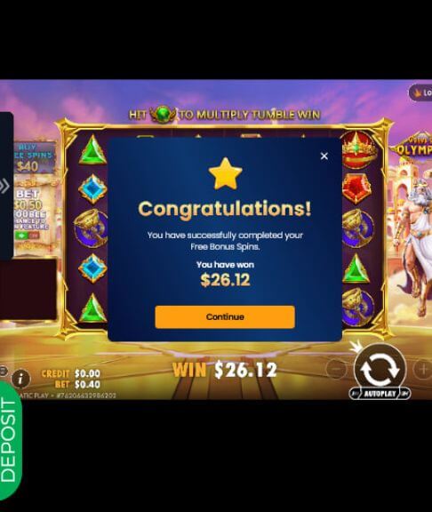 Cactus Casino 100 Free Spins result in player dashboard