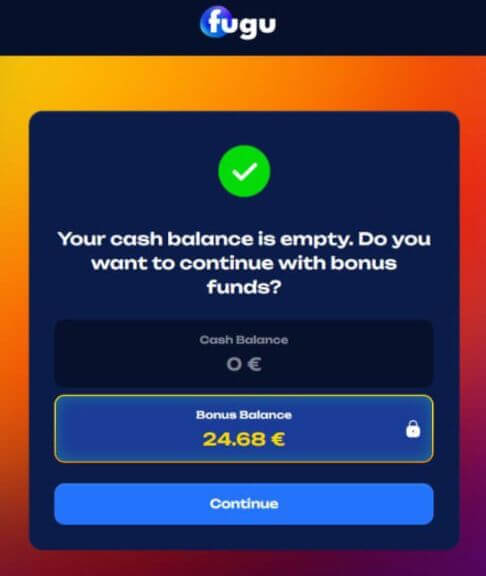 Bonus bez depozytu w kasynie Fugu — saldo bonusowe 24.68 € Wynik bonusu 50 darmowych spinów bez depozytu w kasynie Fugu — saldo bonusu 24.68 € na automacie OOF The Goldmine Planet