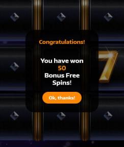 Coldbet Casino 50 Free Spins receiving proof